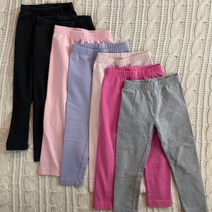 Hanna Andersson Kids Leggings Set - Black, Pink, Purple, Gray